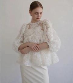 Acka. flower peplum blouse - メルカリ