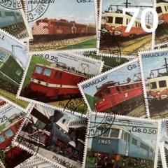 海外切手コレクション25 Trains 汽車25