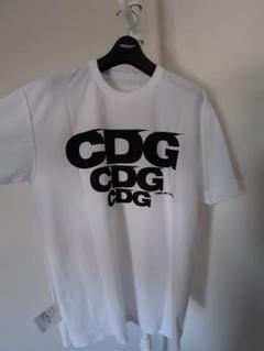 新品未使用XL CDG ロゴパンクリバーシブル Tシャツ ホワイト
