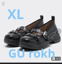 新品未使用 GU× rokh メリージェーンシューズ ブラック XSサイズ
