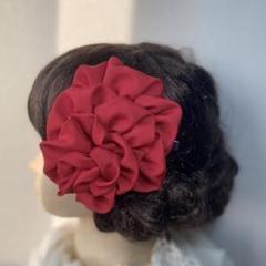 赤 ヘッドドレス トーク帽 ヘアアクセサリー 成人式 打掛髪飾り