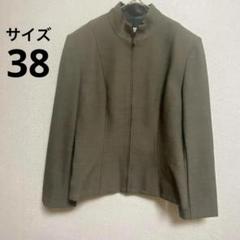 【ER FORG】 ジャケット　スタンドカラー　ボトルネック　ブラウン系　 38