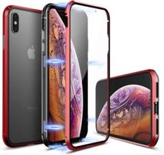 ﻿iPhone11ケース 覗見防止両面 前後 ガラス 赤