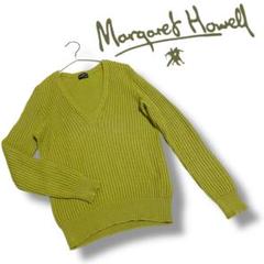 Margaret Howell ニット セーター ライムグリーン 綿アルパカ