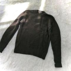 無印良品 ワッフル セーター(M)ヤク ウール クルーネック ダークグリーン