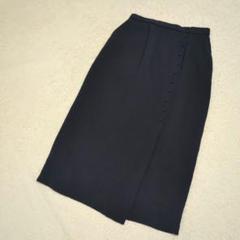 美品　a.v.v ロング ひざ丈 スカート　M　ネイビー　タイトめスカート 無地のサムネイル