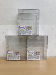 【新品未使用】ダイソー　壁にも付けられる　ディスプレイケース　3段　10個セット 壁にも付けられるディスプレイケース（3段） -100均 通販
