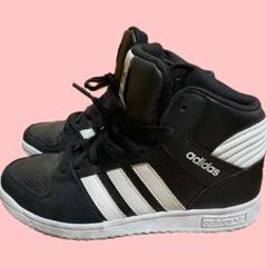 adidas ハイカットスニーカー ブラック/ホワイト