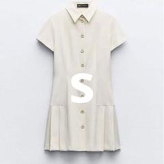 ZARA 襟付きワンピース S エクリュ ZARA 襟付きワンピース S エクリュ - メルカリ