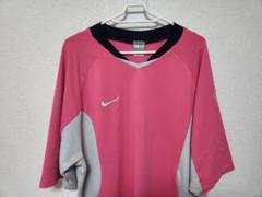 Nike ピンク グレー Vネック 半袖Tシャツ　XXL