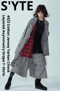 S'YTE★Cotton Tartan Asymmetry Check Tのサムネイル