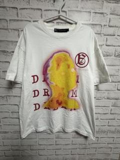 カラフル肖像画プリントTシャツ　a good bad influence