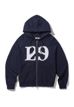 グレー ジップアップパーカー illigo パーカー 韓国 S ILLIGO☆129 LOGO PATCH HOODIE ZIP-UP (ILLIGO/パーカー