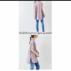 新品未使用品☆バックリボンシャツ☆くすみピンク