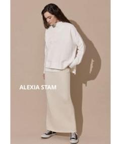 ALEXIA STAM ホワイトロングスカート S/M
