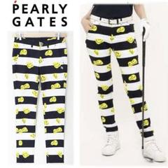 PEARLY GATES ロングパンツ ニコちゃん ペイズリー柄 ☆Ｌサイズ PEARLY GATES ロングパンツ ニコちゃん ペイズリー柄 ☆Lサイズ