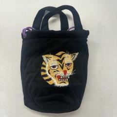 HOUSTONヒューストン6888刺繍パイルエフェクトバッグTIGER新品 黒