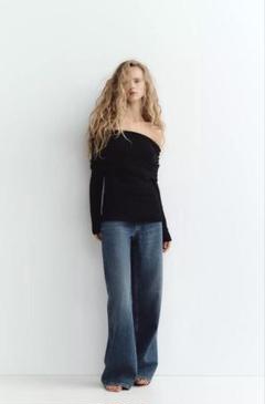 ZARA - ZARA ソフトドレープストラップレストップス S ピンク