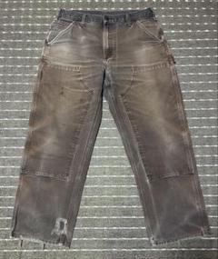 雰囲気最高 carhartt ダブルニーペインターパンツ ダークブラウン W34 Carhartt カーハート メンズ ダブルニー ダック ペインター