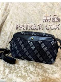 極美品　パトリックコックス ショルダーバッグ 総柄 黒