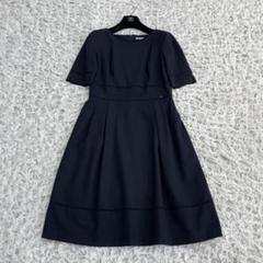 トッカ　ロングフレアワンピース　総刺繍　花柄　エンブロイダリー　日本製　紺　0 トッカ 6623828 ワンピース ブルー フラワーモチーフ 刺繍
