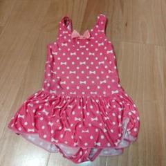 女の子用ピンク水着 ワンピース型