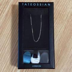 【美品】TATEOSSIAN ネックレス 青白黒のトップ付き silver