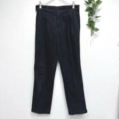 ボブソン　ストレートパンツ　綿混　伸縮　カジュアル　シンプル　ベーシック　黒