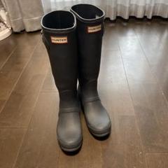 美品✧*。HUNTER ブラック 長靴 バックル付き 38 - メルカリ