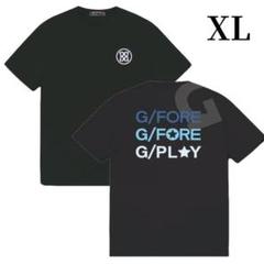 ジーフォア ゴルフ G/FORE GOLF XLサイズ Tシャツ ブルー ジーフォア ゴルフ シャツ 半袖シャツ G/FORE Golf メンズ 黒XL