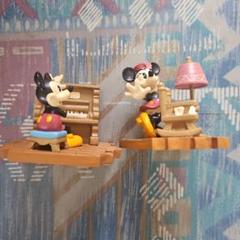 VINTAGE - ヴィンテージ Disney ミッキーミニー アンティーク 置物 日本製 ディズニー ヴィンテージ ミッキーマウス ミニーマウス
