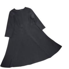 LABEL COLLECTION BASIC ブラックワンピース ミモレ丈