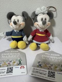 ミッキー&フレンズ　雪降るマーケット　マスコット　ミッキー　ミニー