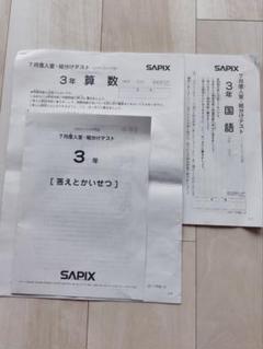 原本！未使用！サピックス　1年2023年7月度入室組分けテスト　新品！成績報告書 サピックス 1年生 2023年 7月度入室組分けテスト SAPIX 小1