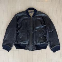 超超スペシャル ポニー無 90s ラルフローレン レザー ジャケット L 黒 POLO RALPH LAUREN - 超スペシャル ポニー無し 90s ラルフ