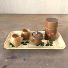 木製 ミニチュア 茶器セット