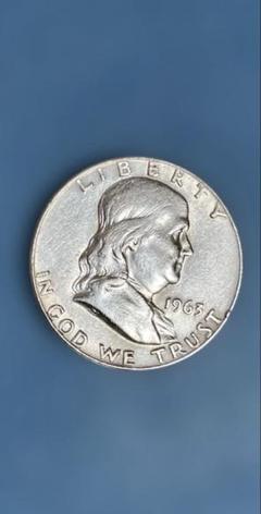 1963年 アメリカフランクリンハーフダラー銀貨 美品 A - メルカリ