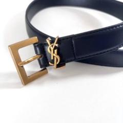 美品★YSL　イヴサンローラン　ベルト　 ウエスト73-83ｃｍ YVES SAINT LAURENT イヴサンローラン レザー ベルト ブラック系
