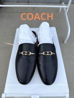 COACH ローファー　ブラック　レザー　6.5 23.5センチ COACH ローファー ブラック レザー 6.5 23.5センチ