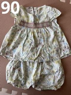 90cm SHIPS KIDS 花柄セットアップ