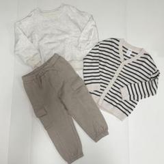 h&m 86 90 92 カーディガン パンツ スウェット 新品 淡色