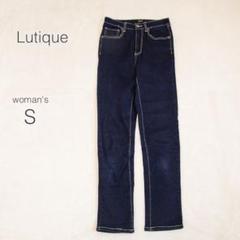 ルティーク デニムパンツ スキニー ストレッチ ノンウォッシュ【S】美脚 低身長