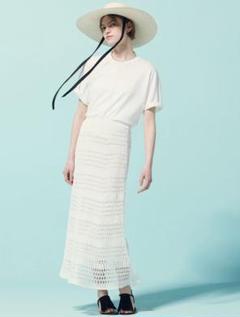 極美品✨セオリー　近年モデル　Tissage Lace Knit SK　ホワイト