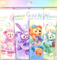 ディズニー⭐️ダッフィー&フレンズ カラフルハピネス ワイドバスタオル TDR ダッフィー＆フレンズ カラフルハピネス ワイドバスタオル