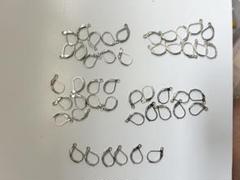 ハンドメイド　フープピアス　シルバー