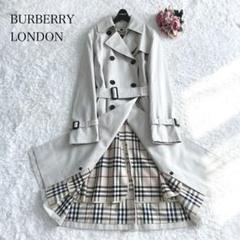 ✨美品✨ バーバリー　トレンチコート　シングル　ノバチェック　ベージュ　Mサイズ 美品 BURBERRY トレンチコート 英国製 ノバチェック ベージュ S