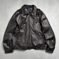 90s Croft&Barrow leather レザーブルゾン XL ブラック