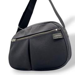 ポーター　ショルダーバッグ　黒　ナイロン　ロゴパッチ　PORTER　s22
