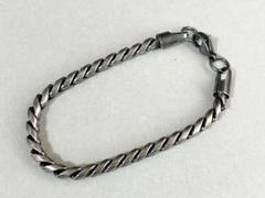 シルバー ブレスレット ブラック加工 美品