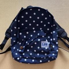 リー　リュック　ドット柄　ネイビー